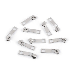 Cursor pentru fermoare metalice no 5 - Nichel (10 Bucăți)