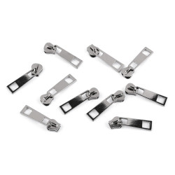 Cursor pentru fermoare metalice no 5 - Nichel negru (10 Bucăți)