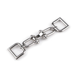 Închizătoare decorativă, lățime buclă 15 mm - Nichel (1 Pereche)