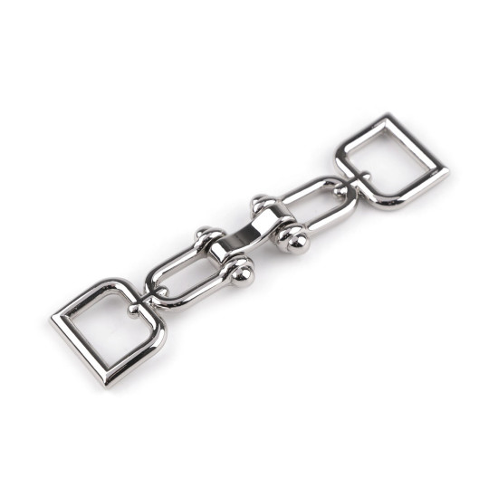 Închizătoare decorativă, lățime buclă 15 mm - Nichel (1 Pereche) Închizătoare decorativă, lățime buclă 15 mm - Nichel (1 Pereche)