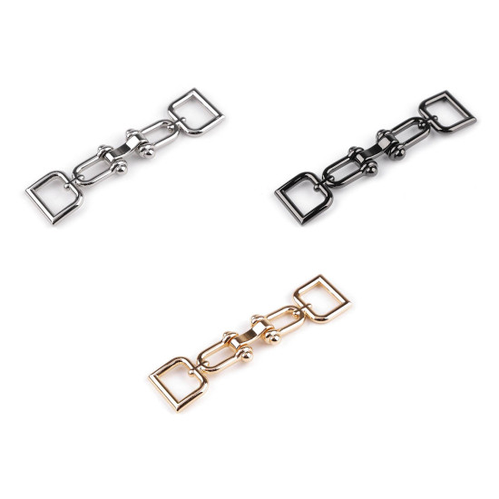 Închizătoare decorativă, lățime buclă 15 mm - Nichel (1 Pereche) Închizătoare decorativă, lățime buclă 15 mm - Nichel (1 Pereche)