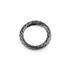 Carabină decorativă rotundă ø25 mm - Nichel negru (50 Bucăți)