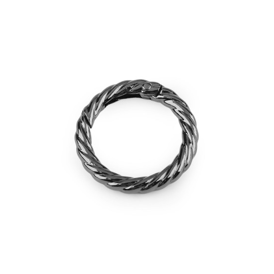 Carabină decorativă rotundă ø25 mm - Nichel negru (1 Bucată)