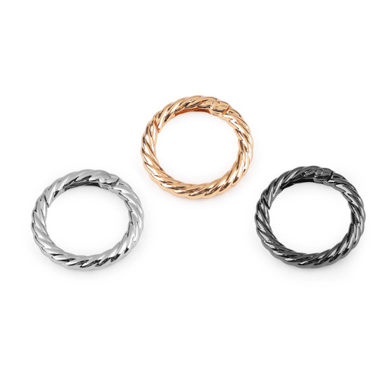 Carabină decorativă rotundă ø25 mm - Nichel negru (1 Bucată)