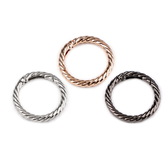 Carabină decorativă rotundă ø32 mm - Nichel negru (10 Bucăți) Carabină decorativă rotundă ø32 mm - Nichel negru (10 Bucăți)