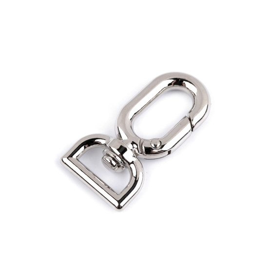 Carabină metalică cu pivot, orificiu de 13 mm - Auriu rose (50 Bucăți) Carabină metalică cu pivot, orificiu de 13 mm - Auriu rose (50 Bucăți)
