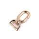 Carabină metalică cu pivot, orificiu de 13 mm - Auriu rose (50 Bucăți) Carabină metalică cu pivot, orificiu de 13 mm - Auriu rose (50 Bucăți)