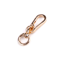 Carabină metalică cu pivot, orificiu de 13 mm - Auriu rose (1 Bucată)