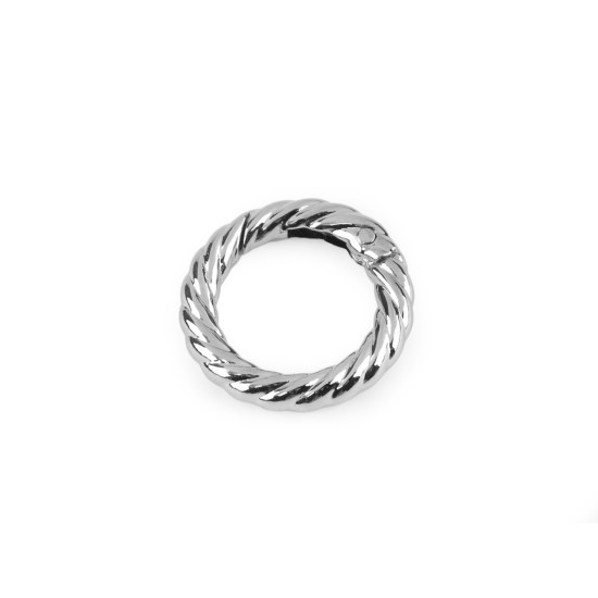 Carabină decorativă rotundă ø20 mm - Nichel negru (10 Bucăți) Carabină decorativă rotundă ø20 mm - Nichel negru (10 Bucăți)