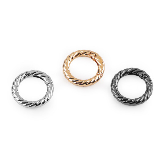 Carabină decorativă rotundă ø20 mm - Nichel negru (10 Bucăți) Carabină decorativă rotundă ø20 mm - Nichel negru (10 Bucăți)