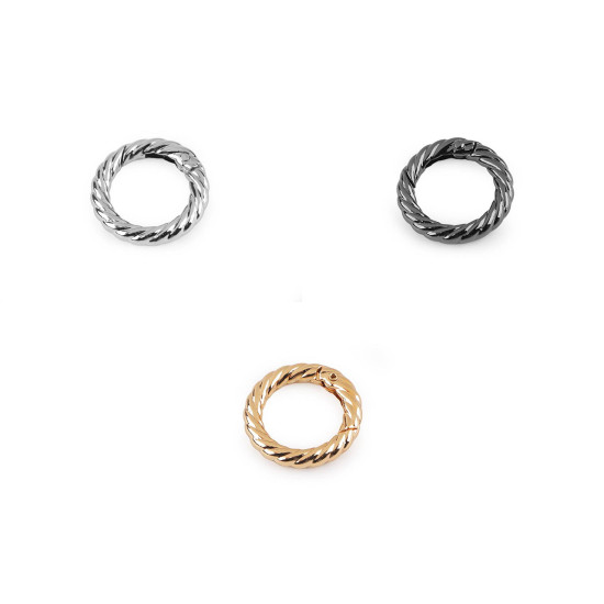 Carabină decorativă rotundă ø20 mm - Nichel negru (10 Bucăți) Carabină decorativă rotundă ø20 mm - Nichel negru (10 Bucăți)