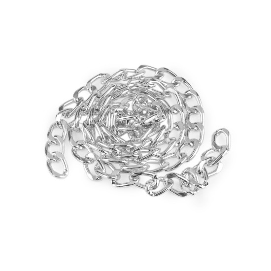 Lanț plat, lățime 13 mm, la metru - Nichel negru (1 Metru) Lanț plat, lățime 13 mm, la metru - Nichel negru (1 Metru)