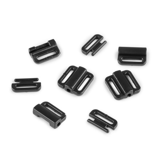 Închizătoare pentru costum de baie, lățime 10 mm - Negru (20 Perechi) Închizătoare pentru costum de baie, lățime 10 mm - Negru (20 Perechi)