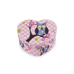 Cutie cadou inimă 11,5x10 cm - Roz deschis (1 Bucată)