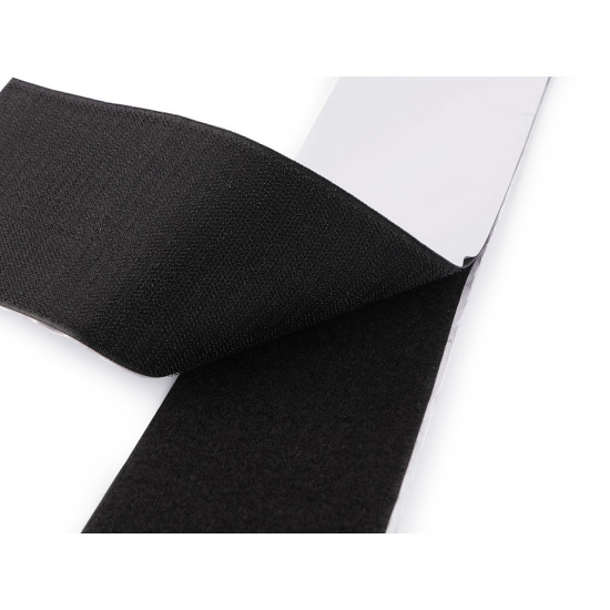 Velcro arici + pluș autoadeziv lățime 10 cm - Negru (1 Metru) Velcro arici + pluș autoadeziv lățime 10 cm - Negru (1 Metru)