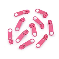 Cursor fermoar spiralat, 5 mm (pachet 10 buc.) - Garoafa roz