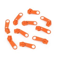 Cursor fermoar spiralat, 5 mm (pachet 10 buc.) - Portocaliu ars