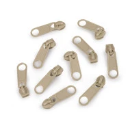 Cursor fermoar spiralat, 5 mm (pachet 10 buc.) - Prairie Sand