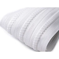 Fermoar injectat, lățime 5 mm (pachet 10 m) - Alb