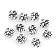 Accesoriu / Ornament metalic trifoi, 8x8 mm (pachet 10 buc.) - model 2