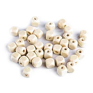 Mărgele cubice din lemn, 8x8 mm (pachet 20 g) - natural deschis