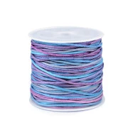 Șnur bumbac multicolor, Ø1 mm (rola 20 m) - albastru deschis