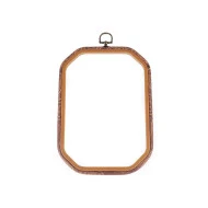 Gherghef / Ramă dreptunghiular 15,5 x 22,6 cm, pentru broderie  - maro deschis