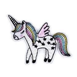 Aplicație termoadeziva, unicorn - alb