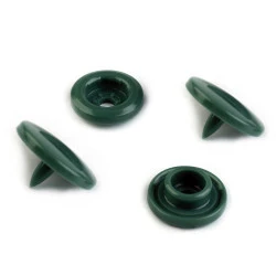 Capse plastic diametru 12 mm (pachet 50 seturi) - verde brad