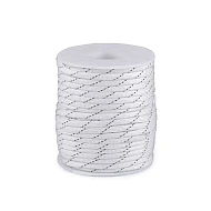 Cordelină paracord cu fir reflectorizant, Ø4 mm (rola 5 m) - alb