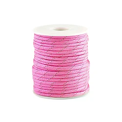 Cordelină paracord cu fir reflectorizant, Ø4 mm (rola 5 m) - roz