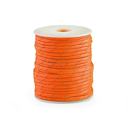 Cordelină paracord cu fir reflectorizant, Ø4 mm (rola 5 m) - portocaliu reflectorizant