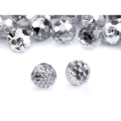 Nasturi Crystal, Ø10 mm (pachet 20 buc.) - Argintiu