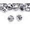 Nasturi Crystal, Ø10 mm (pachet 20 buc.) - Argintiu