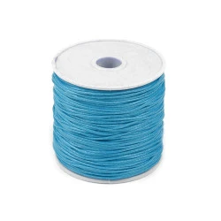 Șnur din bumbac cerat, Ø1 mm (rola cca. 20-30 m) - albastru