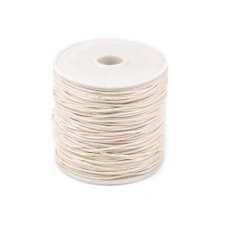 Șnur din bumbac cerat, Ø1 mm (rola cca. 20-30 m) - bej pal