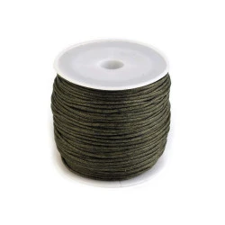 Șnur din bumbac cerat, Ø1 mm (rola cca. 20-30 m) - verde - kaki