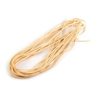 Șnur imitație piele întoarsă, 3 mm (pachet 10 buc. x 1 m) - crem