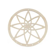 Cerc din lemn pentru prinzător de vise Mandala, Ø25 cm - natur deschis