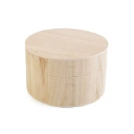 Cutie rotunda din lemn - D 11.5 x 7 cm