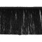 Franjuri lucioase, 15.5 cm x 1 m - negru