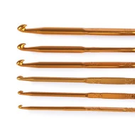 Set croșete cu două capete Nr. 1-8, arămiu deschis