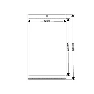 Pungi cu clapetă adezivă și agățătoare, 13x22cm (pachet 100 Buc.) - transparent