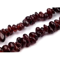 Mărgele chipsuri granat șlefuit, șirag 90 cm