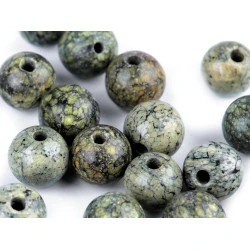 Mărgele Serpentinit rusesc verde sintetic, Ø6 mm (pachet 10 Buc.)