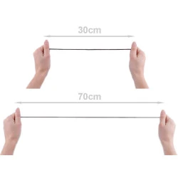 Elastic rotund, Ø3 mm (card 3 m) - grafit