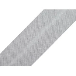 Bandă bias din bumbac, lățime 20 mm (card 25 m) - gri deschis