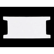 Card expunere panglici / șnururi, 6,5x14 cm (pachet 100 Buc.) - alb
