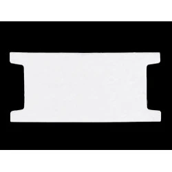 Card expunere panglici / șnururi, 6,5x14 cm (pachet 100 Buc.) - alb