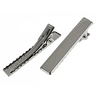 Clipsuri de păr metalice, lungime 40 mm, platinum, 5 buc.